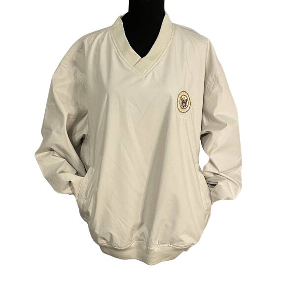Holloway Pullover Lined Windbreaker Men’s Size Large Army Retiree, EUC - Picture 1 of 7